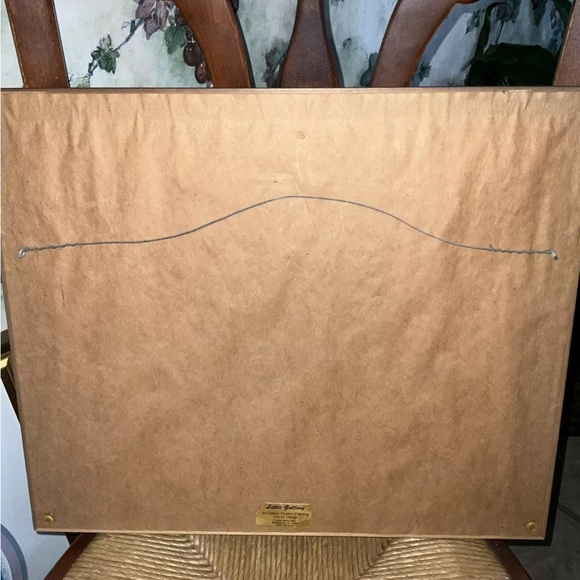 Vintage Joy Evans Blue Porcelian Tea Cup Signed, Framed & Matted Print 🍎 - Picture 6 of 9